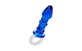 Sexus Glass Butt Plug 16cm Navy Blue Butt Plugs